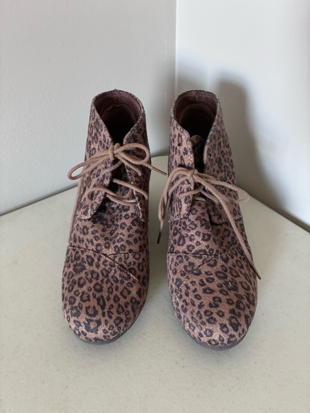 Cityclassified Leopard-Print Lace-Up Ankle Booties - Taupe Brown